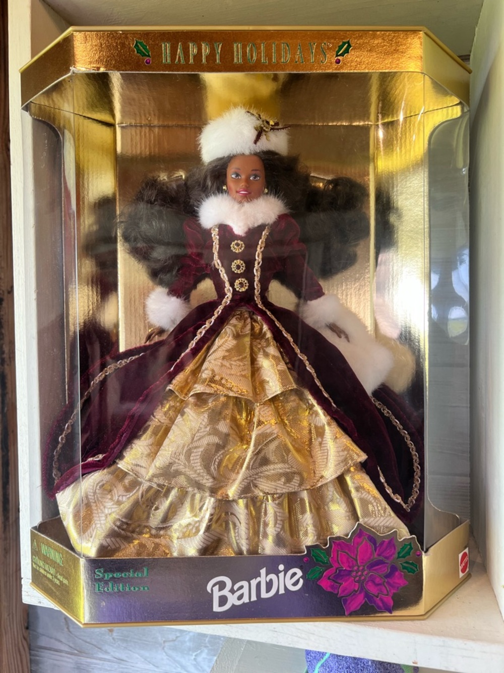 Barbie Special Edition Burgundy and Gold Holiday Doll